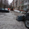 Уборка наледи и колейности по ул. Ляшенко д. 2