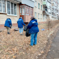 Начало субботников после зимы.